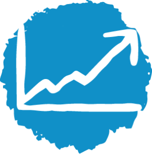 icon of graph with increasing value