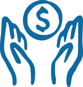 icon of hands holding money